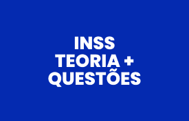 Banner com arte do curso: INSS: Teoria + Questões