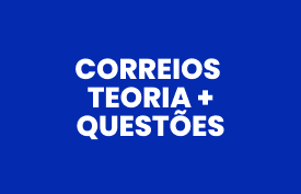 Banner com arte do curso: Correios: Teoria + Questões