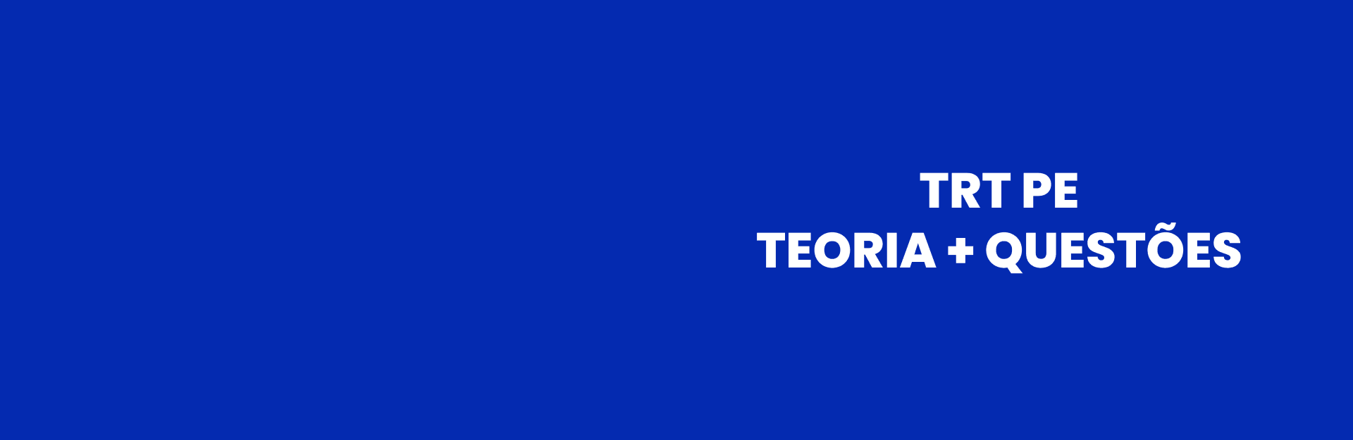 Banner do curso TRT PE: Teoria + Questões